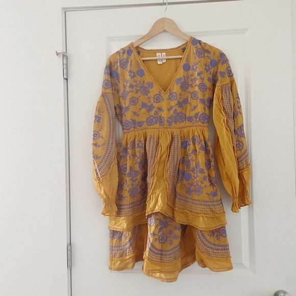 Anthropologie Meadow Rue Lisette Embroidered Dress - Picture 2 of 9